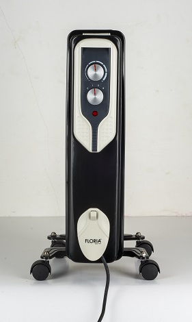 Calorifer electric Floria ZLN3666,Negru 2500 W, 11 elementi, 3 trepte de putere, Termostat reglabil, Protectie supra-incalzire, Indicator luminos,  [2]