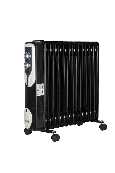 Calorifer electric Floria ZLN3673,Negru 2500 W, 13 elementi, 3 trepte de putere, Termostat reglabil, Protectie supra-incalzire, Indicator luminos,  [1]