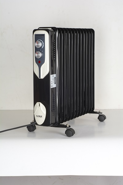 Calorifer electric Floria ZLN3673,Negru 2500 W, 13 elementi, 3 trepte de putere, Termostat reglabil, Protectie supra-incalzire, Indicator luminos,  [5]