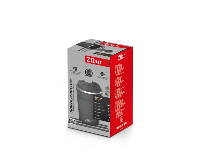 Cana de cafea Zilan ZLN9923 termos, capacitate 510ml, interior din inox, pereti dublii, gri [2]
