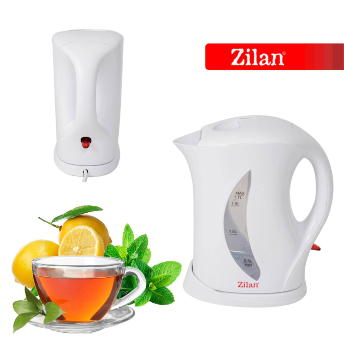 Cana electrica ZILAN Alb ZLN8496, Capacitate 1.7L, Putere 1850-2200W, [3]