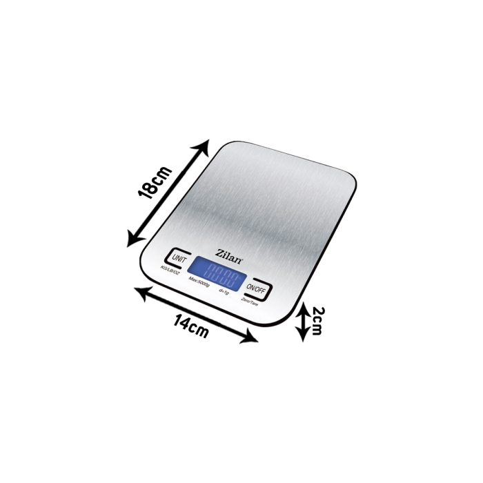 Cantar alimentar digital Zilan ZLN2984 Gri, capacitate 5000g, inchidere automata [4]