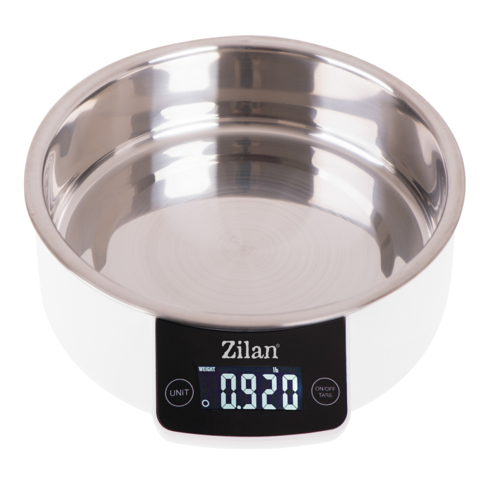 Cantar alimentar Zilan ZLN2977 Alb, ecran digital, bol de 900ml, capacitate maxima de 5 kg [4]