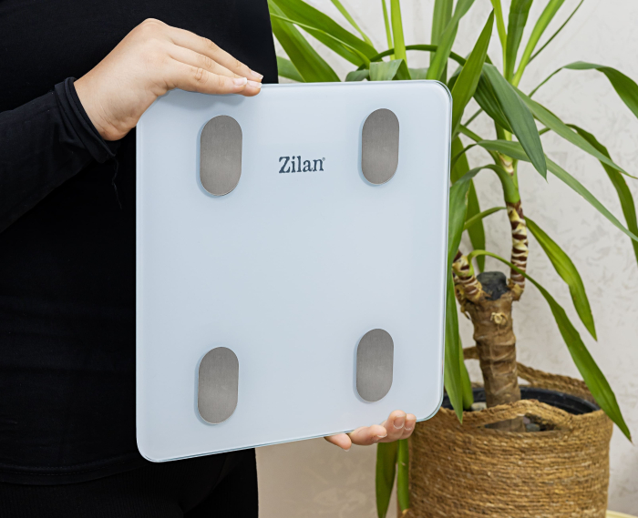 Cantar corporal Zilan ZLN8979 din sticla securizata, capacitate 3-180kg, Aplicatie OKOK, Display LCD [4]