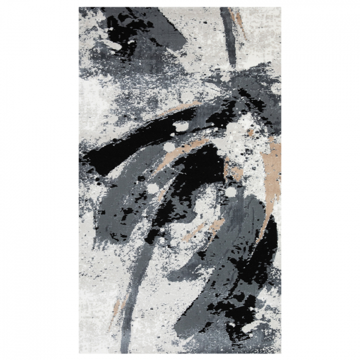 Covor Modern Living , Dormitor  Dreptunghiular Yaman 1656B Gri/Black [2]