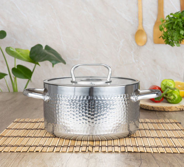 Cratita din inox Zilan ZLN1313, 2.5L, Diametru 20 cm, Manere nituite, Compatibil gaz, inductie  electric, Compatibil masina de spalat vase [5]