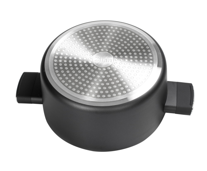 Cratita Zilan ZLN0850 Negru cu invelis din marmura, 5 straturi, 26 cm si manere fine la atingere, 5.7 L [5]