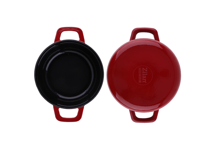 Cratita Zilan ZLN0958, Din fier turnat sub presiune puternica, 2.1L, Diametru 24 cm, Inaltime 7 cm, Compatibila cuptor si masina de spalat vase, 7 straturi de material [2]