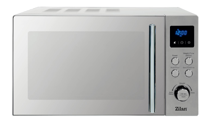 Cuptor cu microunde digital Zilan ZLN1238, Putere 700W, Capacitate 20L, Functie de dezghetare, Panou din inox, Afisaj digital [3]