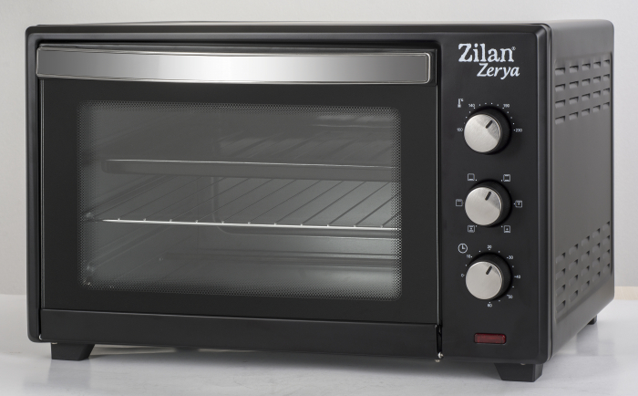 Cuptor electric cu ventilator ZILAN ZLN3727 Negru, Capacitate 45L, Putere 2000W, Geam dublu, Temporizator 60 min, Temperatura maxima 230 grade celsius [9]