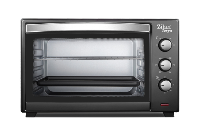 Cuptor electric cu ventilator ZILAN ZLN3727 Negru, Capacitate 45L, Putere 2000W, Geam dublu, Temporizator 60 min, Temperatura maxima 230 grade celsius [2]