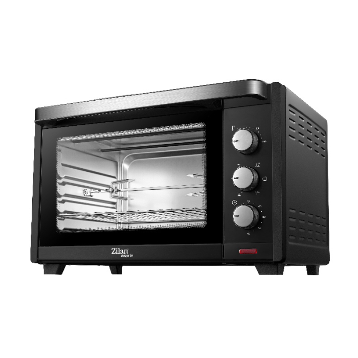 Cuptor electric Zilan ZLN1024 Rozerin, Convectie, 2000 W, 45 Litri, Temperatura Reglabila, Geam Duble, Negru [1]