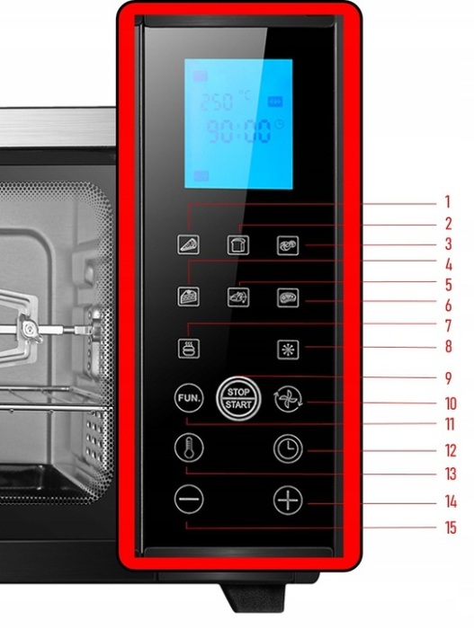 Cuptor electric Zilan ZLN1031 DARAN2, 1600 W, 28 Litri, Temperatura Reglabila, Digital, Negru [4]