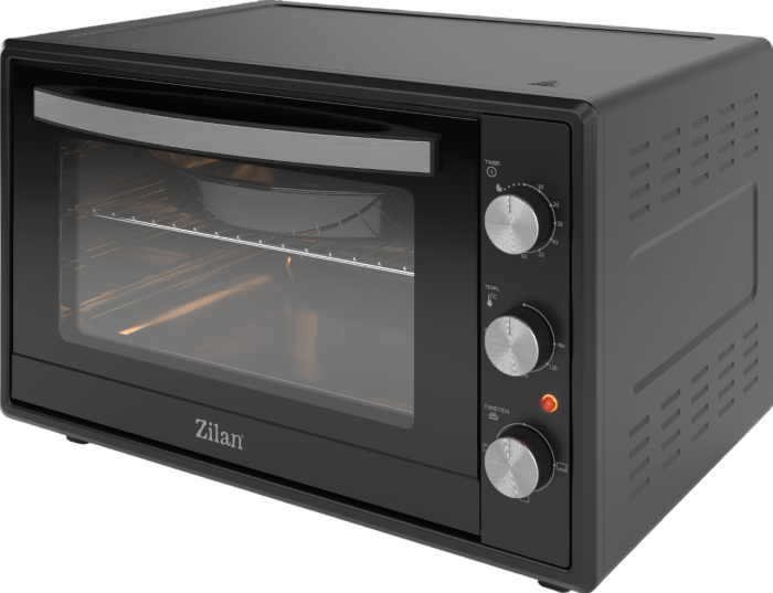 Cuptor electric Zilan ZLN2433, Putere 2000W, Capacitate 65L, Geam dublu, Timer, Termostat, 3 trepte putere, interior emailat, Negru [3]