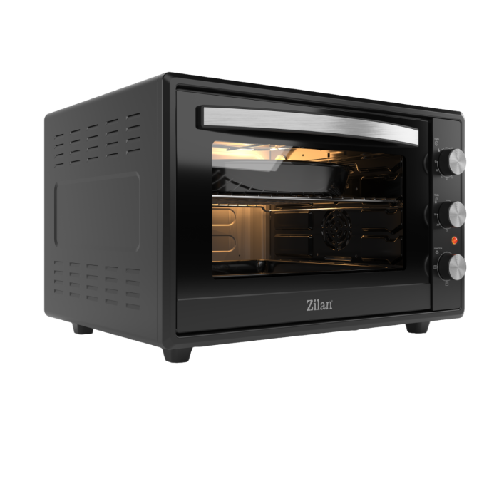 Cuptor electric Zilan ZLN2433, Putere 2000W, Capacitate 65L, Geam dublu, Timer, Termostat, 3 trepte putere, interior emailat, Negru [4]