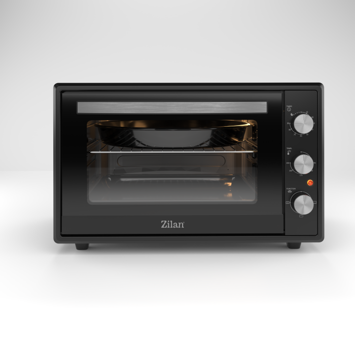 Cuptor electric Zilan ZLN2433, Putere 2000W, Capacitate 65L, Geam dublu, Timer, Termostat, 3 trepte putere, interior emailat, Negru [1]