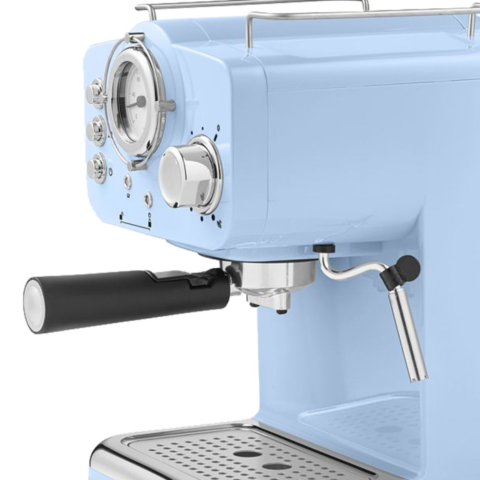 Espressor manual Zilan ZLN2861 Albastru,15 Bar, 1.25 l, 1100W, Design Retro [2]
