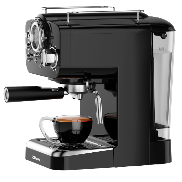 Espressor manual Zilan ZLN2991 Negru,15 Bar, 1.25 l, 1100W, Design Retro [2]