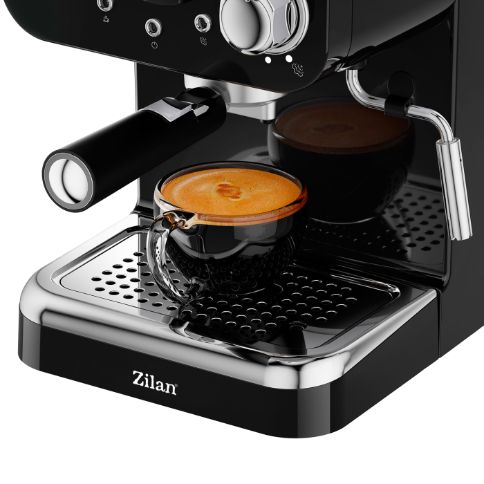 Espressor manual Zilan ZLN2991 Negru,15 Bar, 1.25 l, 1100W, Design Retro [3]