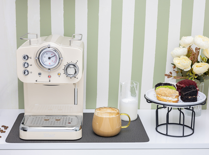 Espressor manual Zilan ZLN2992 Crem,15 Bar, 1.25 l, 1100W, Design Retro [10]