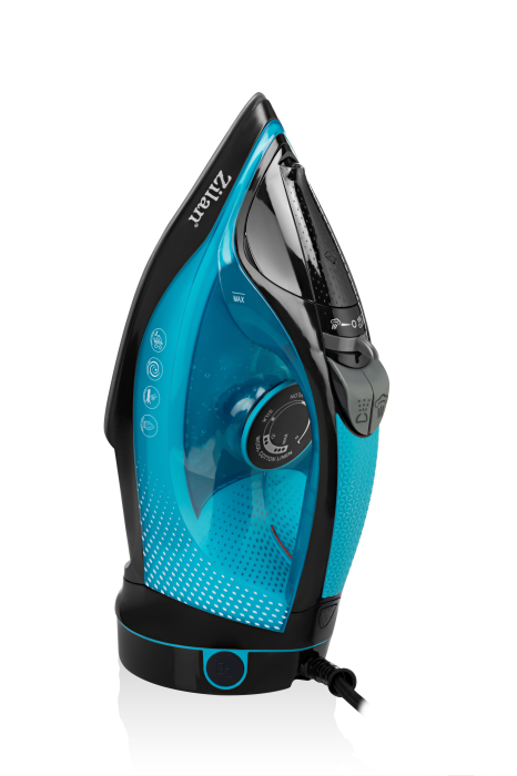 Fier de calcat Zilan ZLN0989, 2200W, Anti Calcar, Folosire cu sau fara cablu, Cablu rotativ 360, Termostat reglabil, Albastru [3]