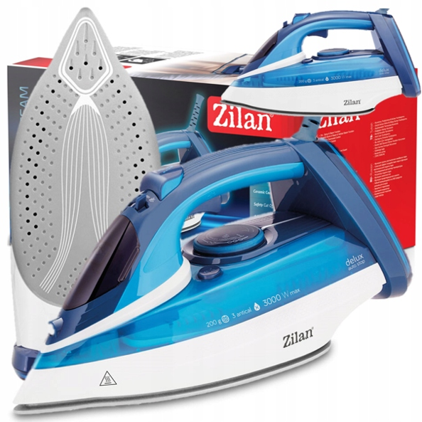 Fier de calcat Zilan ZLN2908 Albastru, 3000W, talpa ceramica, temperatura ajustabila [2]