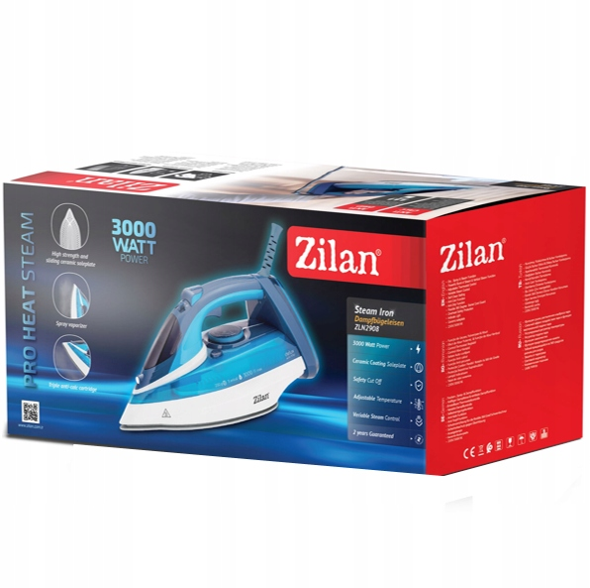 Fier de calcat Zilan ZLN2908 Albastru, 3000W, talpa ceramica, temperatura ajustabila [5]