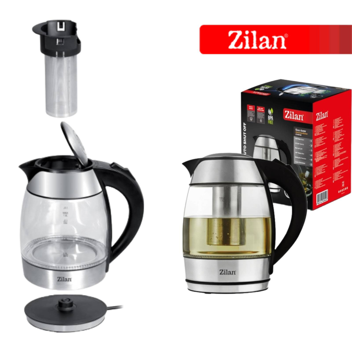 Fierbator de apa Zilan ZLN8948 cu filtru pentru ceai, capacitate 1.8 litrii, putere 2200W [10]
