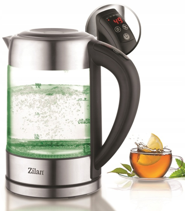 Fierbator Digital ZILAN ZLN3949, 2200W, 1.7L, Control Temperatura, Iluminare LED, Sticla-Inox [7]
