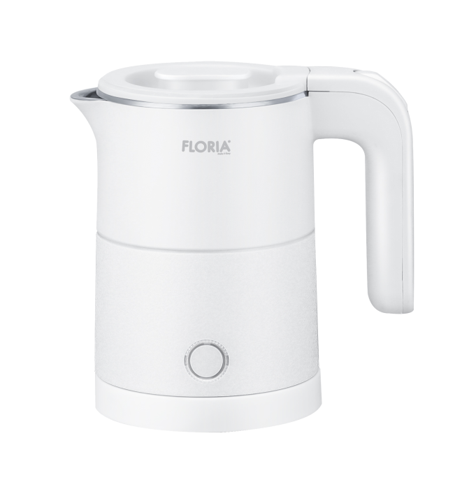 Fierbator electric Floria ZLN1735, Capacitate 500ml, Putere 1000W, Pereti dublii, Inox, Alb [1]