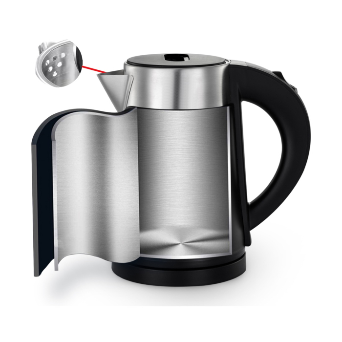 Fierbator electric Zilan ZLN3387 Negru cu pereti dublii, putere 800W, capacitate 0.8L, inox [2]