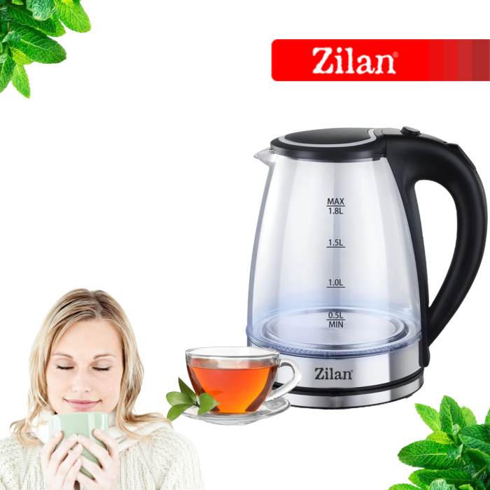 Fierbator electric Zilan ZLN8115, putere 1800 W, capacitate 1.8 litrii, transparent [4]