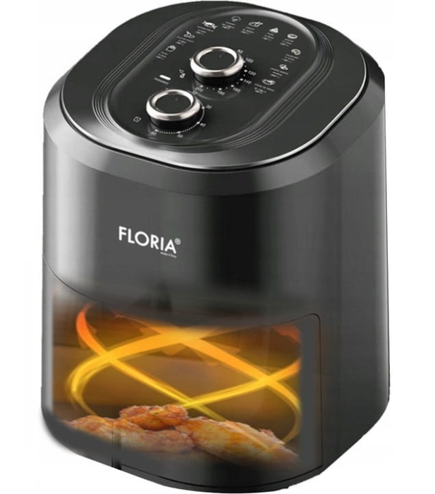 Friteuza cu aer cald Floria ZLN8009 Negru, putere 1360W, Capacitate 6 Litri, temperatura reglabila [5]