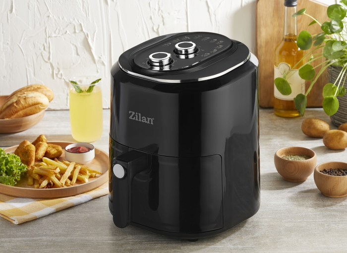 Friteuza cu aer cald Floria ZLN8009 Negru, putere 1360W, Capacitate 6 Litri, temperatura reglabila [7]