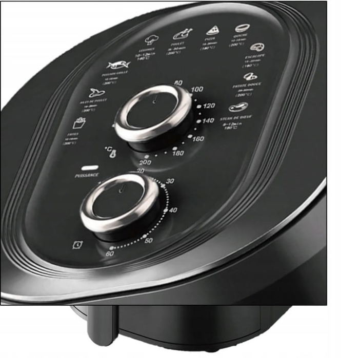 Friteuza cu aer cald Floria ZLN8009 Negru, putere 1360W, Capacitate 6 Litri, temperatura reglabila [4]