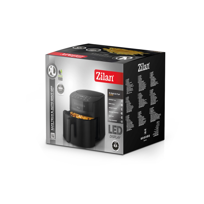 Friteuza cu aer cald Zilan ZLN7999 Negru, putere 1800 W, ecran digital, panou cu comenzi tactile [7]