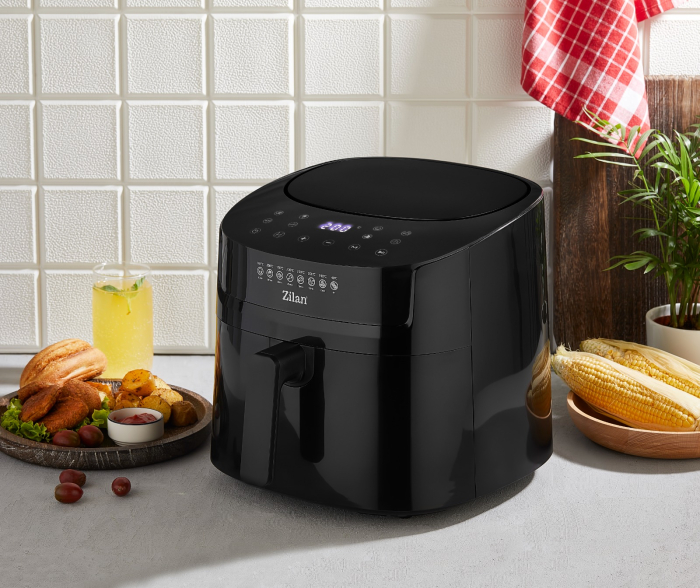 Friteuza cu aer cald Zilan ZLN7999 Negru, putere 1800 W, ecran digital, panou cu comenzi tactile [6]