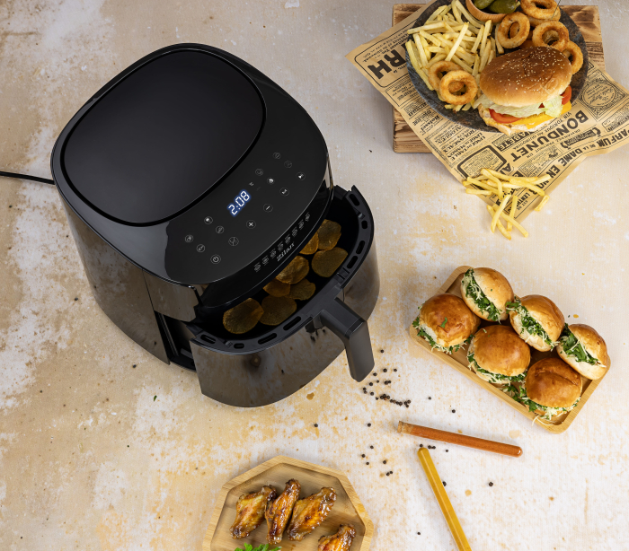 Friteuza cu aer cald Zilan ZLN7999 Negru, putere 1800 W, ecran digital, panou cu comenzi tactile [11]