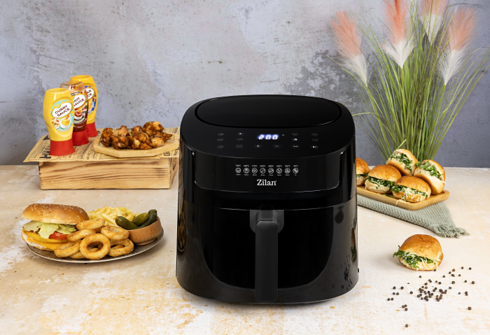 Friteuza cu aer cald Zilan ZLN7999 Negru, putere 1800 W, ecran digital, panou cu comenzi tactile [3]