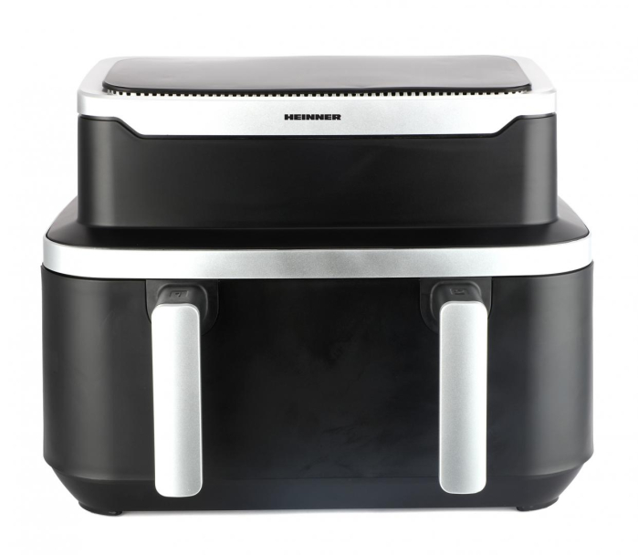 Friteuza dubla cu aer cald Heinner HAF-DDB9BK26, 2600W, capacitate: 9L, control digital individual, timer 60 min, 10 programe presetate, auto-oprire, negru [3]
