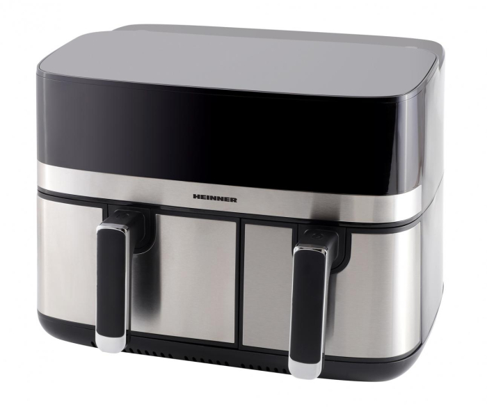 Friteuza dubla cu aer cald Heinner HAF-H9DB17BKS, 1700W, capacitate totala 8.6 L, touch, 8 programe, Gri/Silver [1]