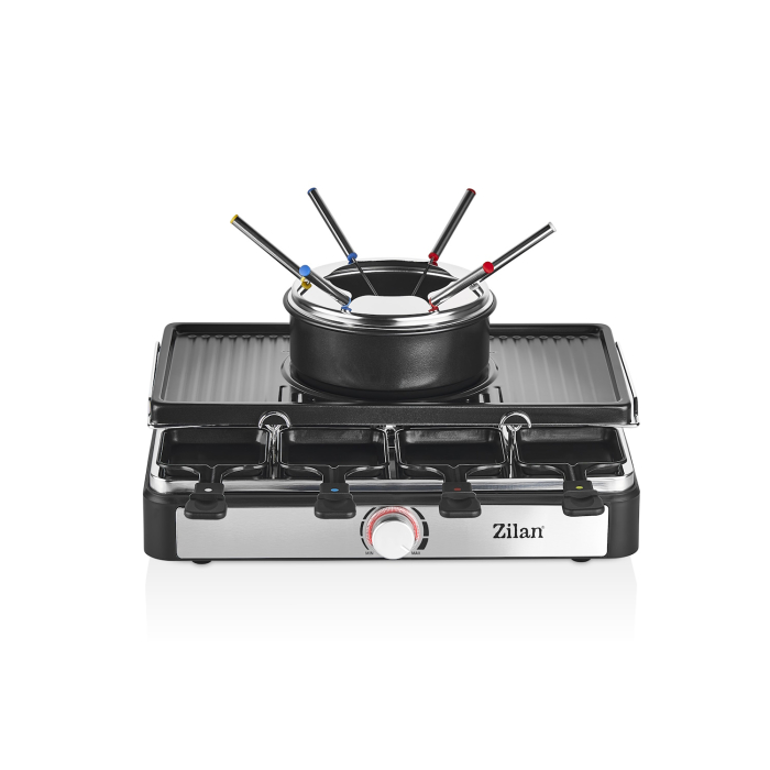 Gratar electric cu fondue Zilan ZLN8856, raclette, putere 1400 W, indicator luminos [2]