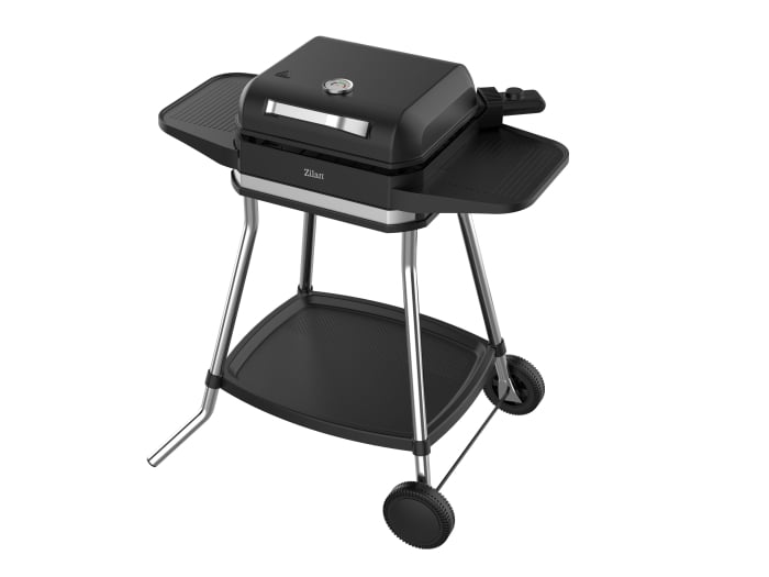 Gratar electric Zilan ZLN2501 pentru interior/exterior, Putere 3050W, Termostat reglabil, Placa din aluminiu, Protectie impotriva supraincalzirii, Termometru integrat [1]