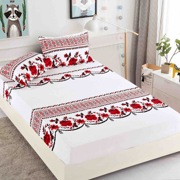 Huse de pat, 3 Piese, Finet cu elastic 180x200 [1]