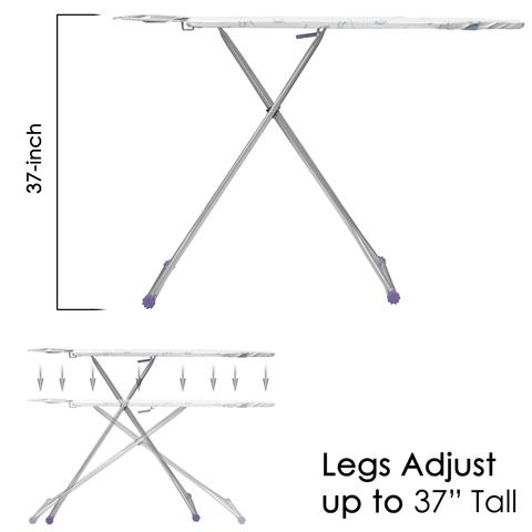 Masa de calcat ZILAN ZLN7666, suprafata de lucru 110x33 cm, blat plasa metalica, suport pentru fierul de calcat [6]