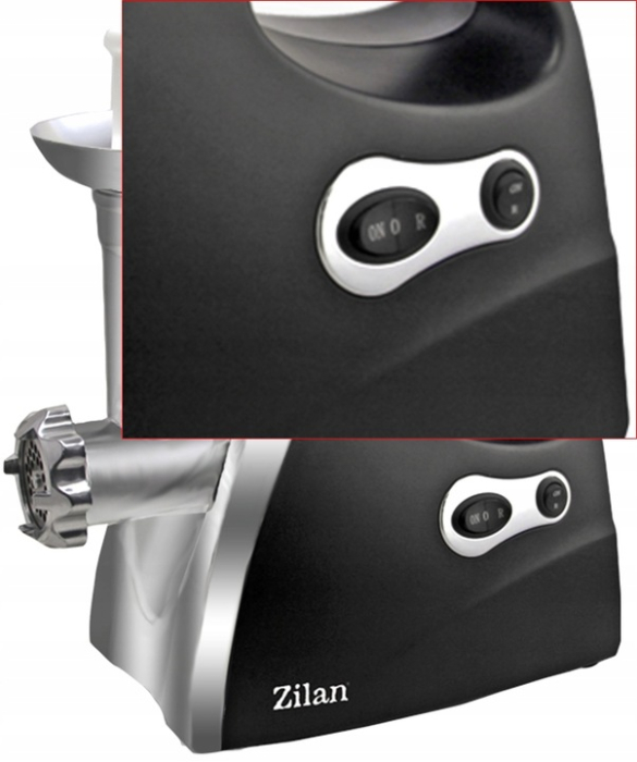 Masina de tocat carne ZILAN ZLN7599,Negru 1200W, Tava si panou inox, Accesorii umplut carnati, Functie revers, 1.6kg/min, [9]