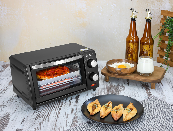 Mini cuptor Zilan-Roza ZLN4328, 9L, 800W, Geam dublu, Temporizator 60 min [4]