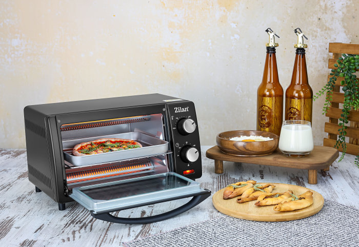 Mini cuptor Zilan-Roza ZLN4328, 9L, 800W, Geam dublu, Temporizator 60 min [5]