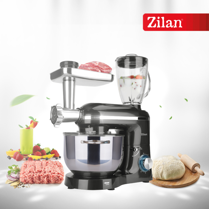 Mixer, blender si masina de tocat 3 in 1 Zilan ZLN1772 Negru, 6+1 nivele de control al vitezei, 1400W [8]