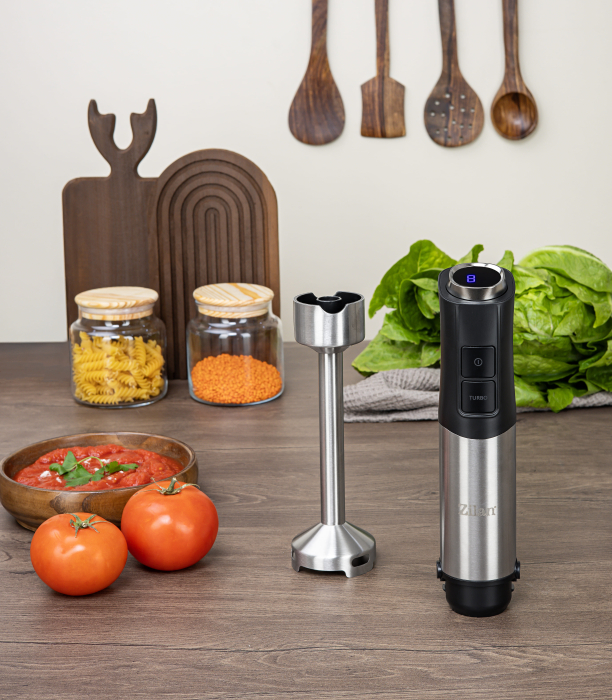 Mixer vertical Zilan ZLN3984, Putere 1200W, 12 trepte de viteza, Functie Turbo, Afisaj digital, Inox [5]